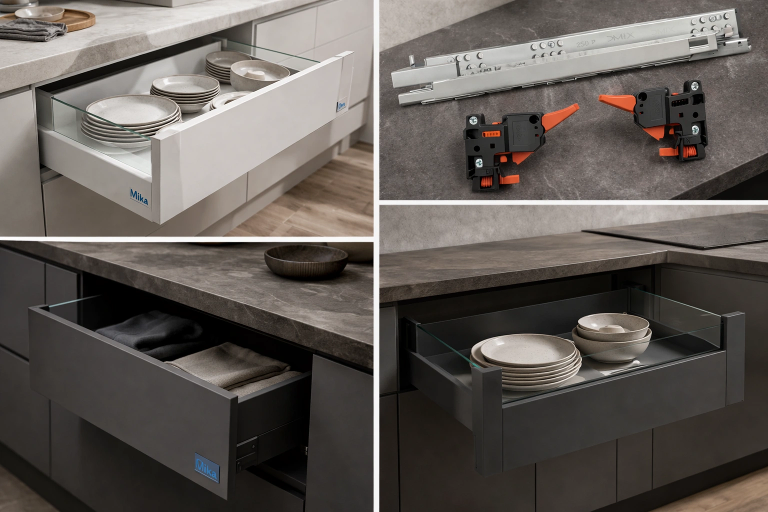 الجوارير والسحابات (Drawers and Slides)
